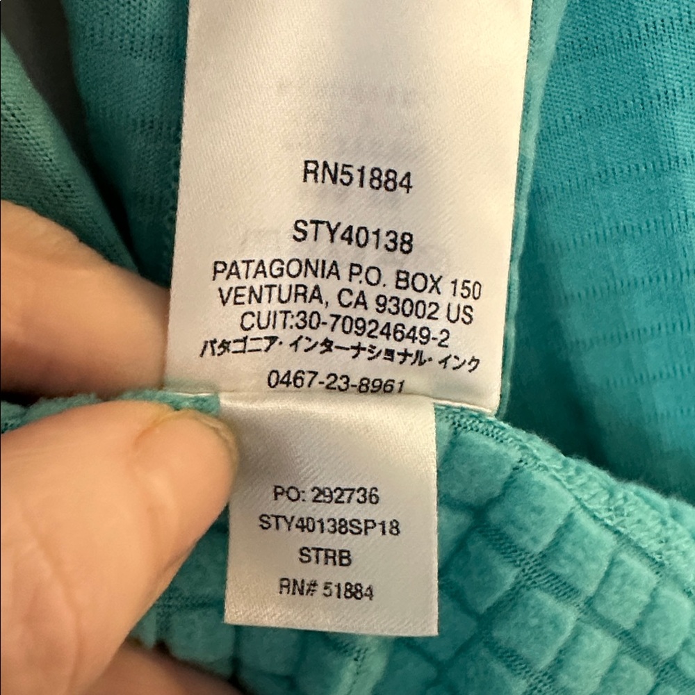 Patagonia R1 Full Zip Jacket Teal Grid Fleece Polartec Women S - Picture 10 of 13